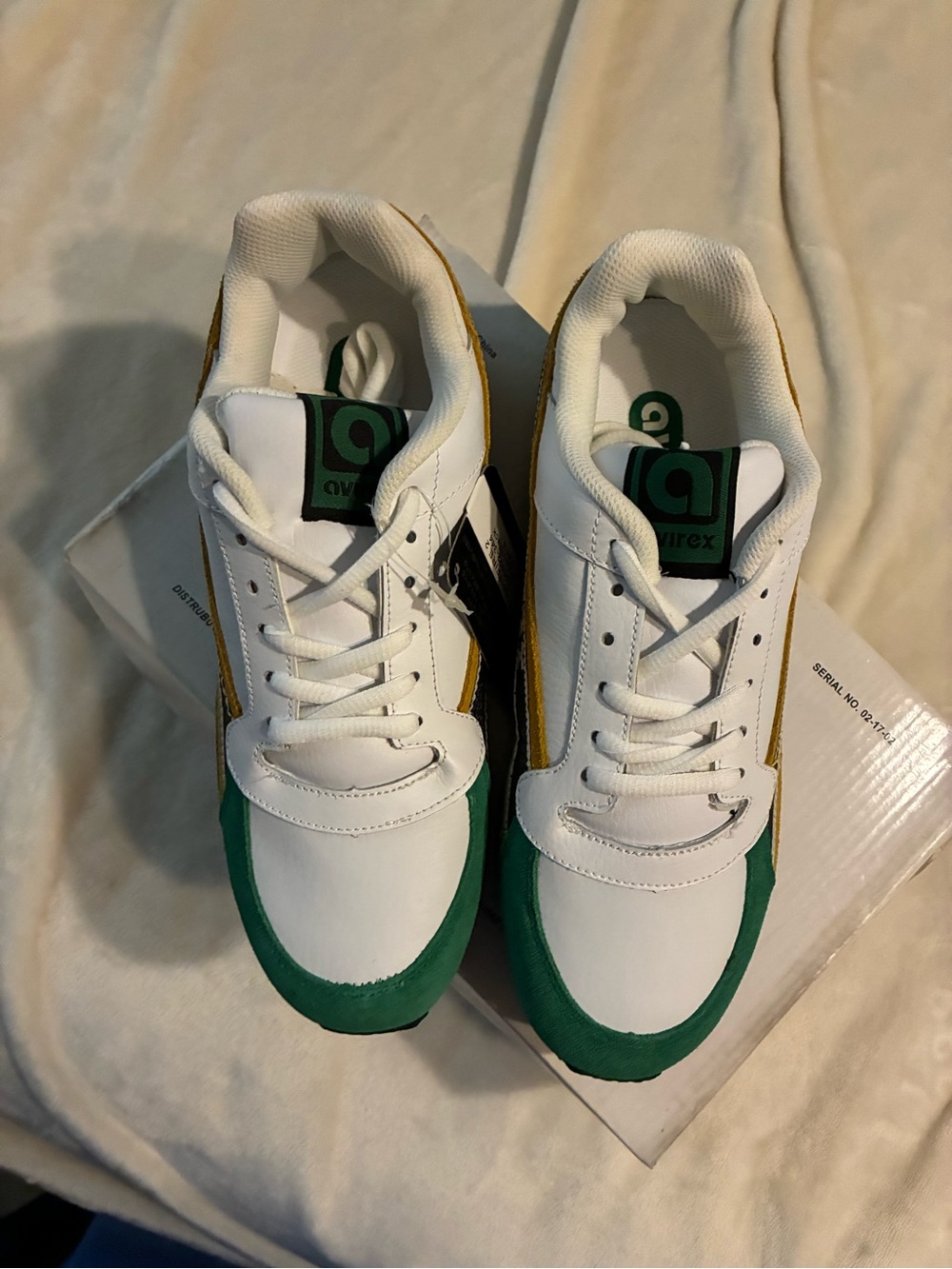 AVIREX SpitFire 2 White/Black/Green Men’s Sneakers size 9